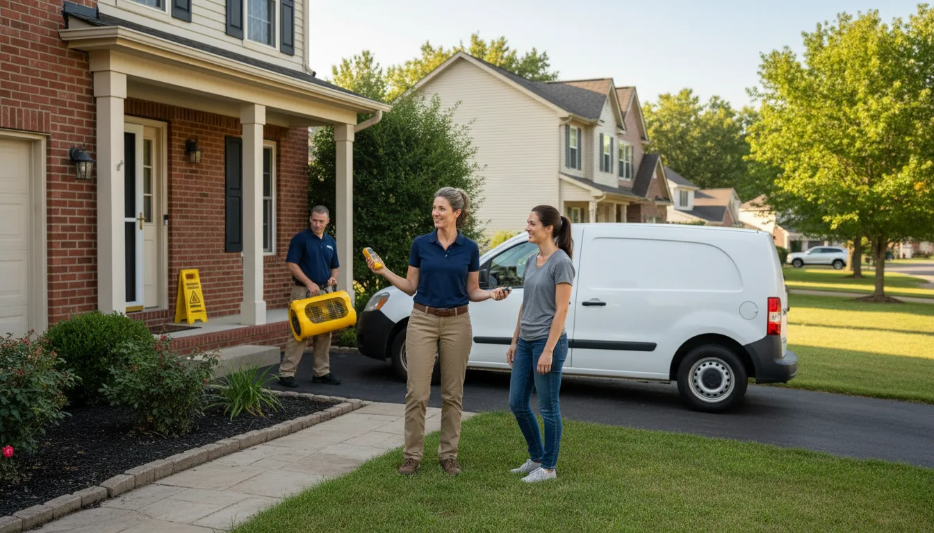Residential water damage restoration in Offerle, KS